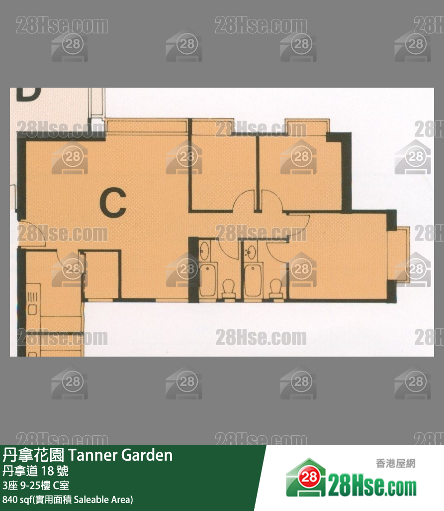 Tanner Garden Unit FloorPlan (Provided by 28Hse)