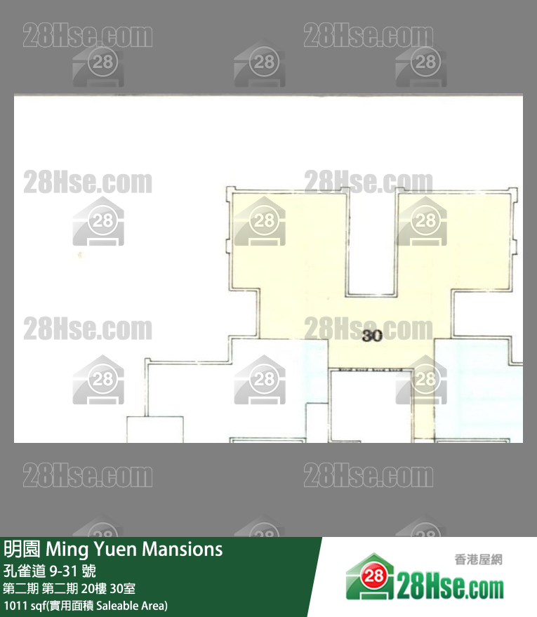 明園 第二期 第二期 20樓 30室 平面圖