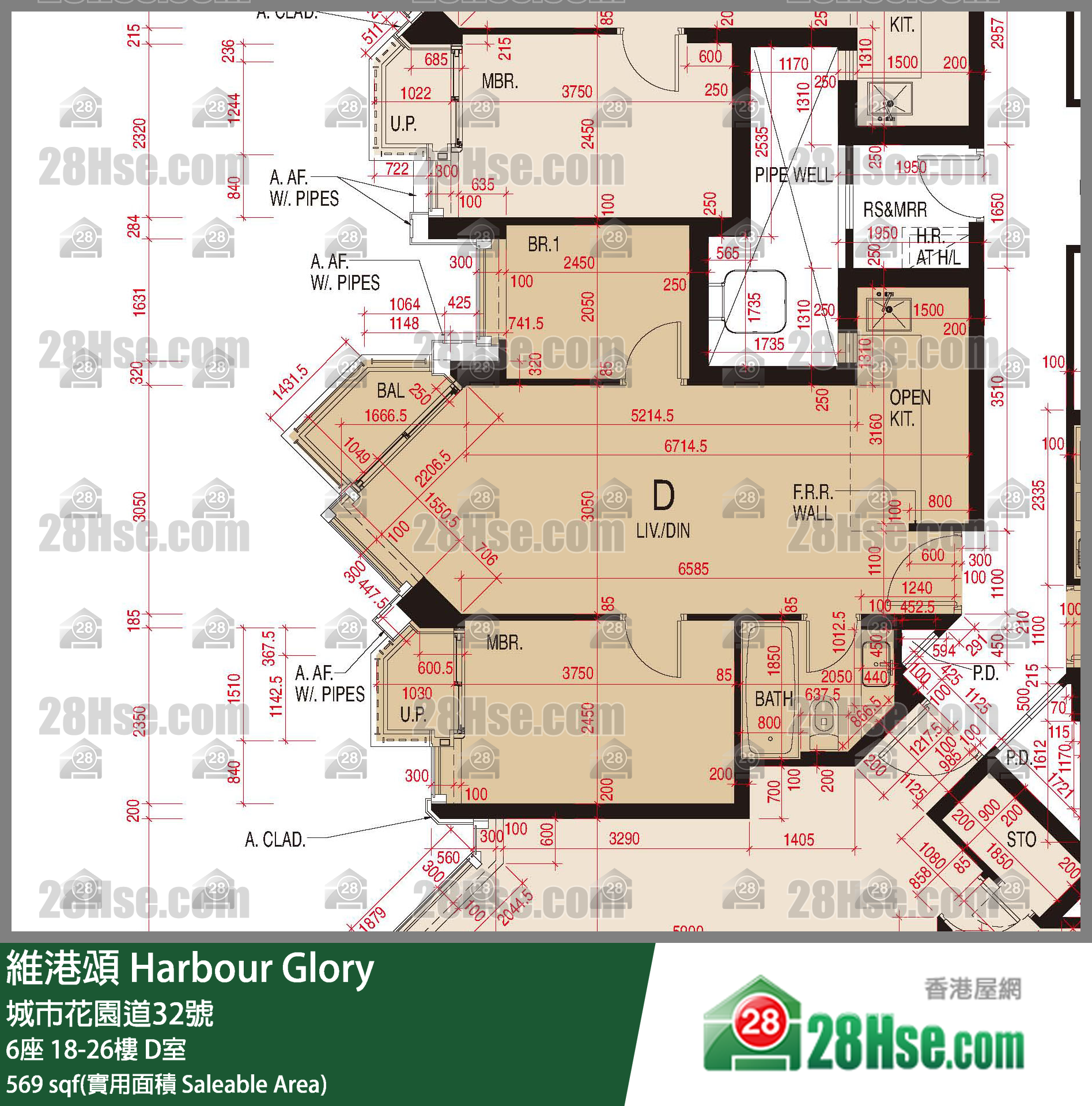 Harbour Glory Unit FloorPlan (Provided by 28Hse)