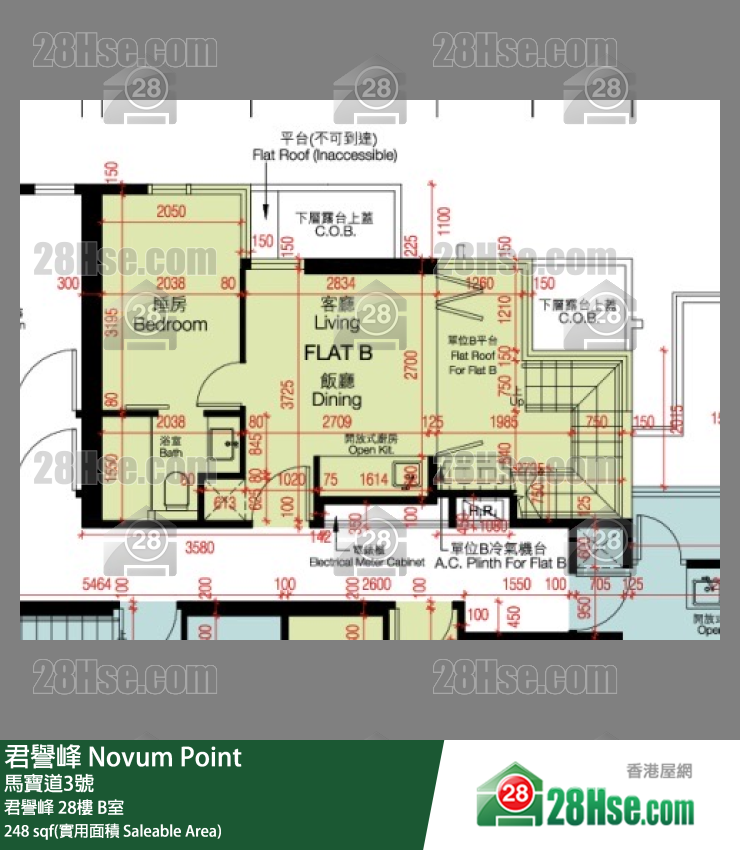 君譽峰 君譽峰 28樓 B室 平面圖