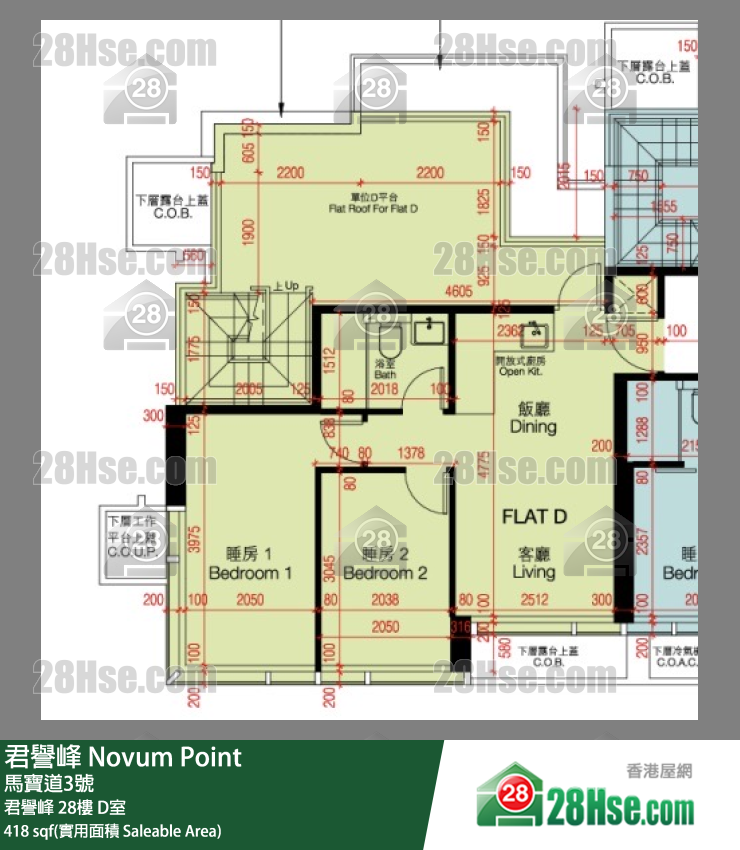 君誉峰 君誉峰28楼 D室 平面图