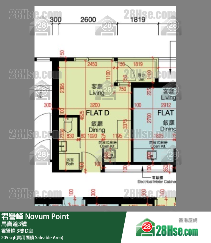 君誉峰 君誉峰 3楼 D室 平面图