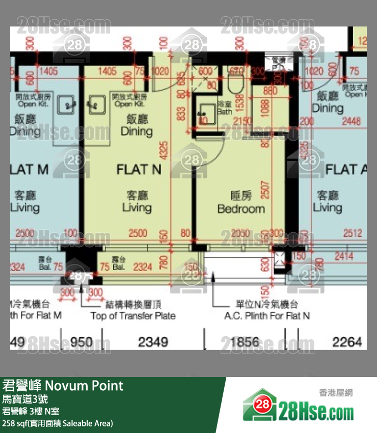 君誉峰 君誉峰 3楼 N室 平面图