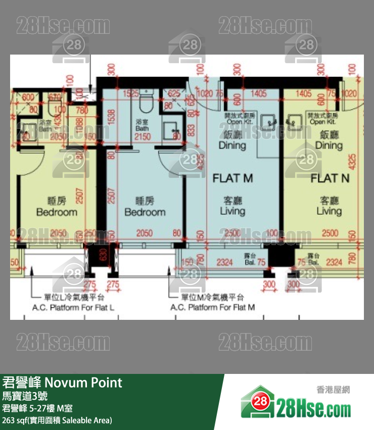君誉峰 单位平面图(由 28Hse 提供)