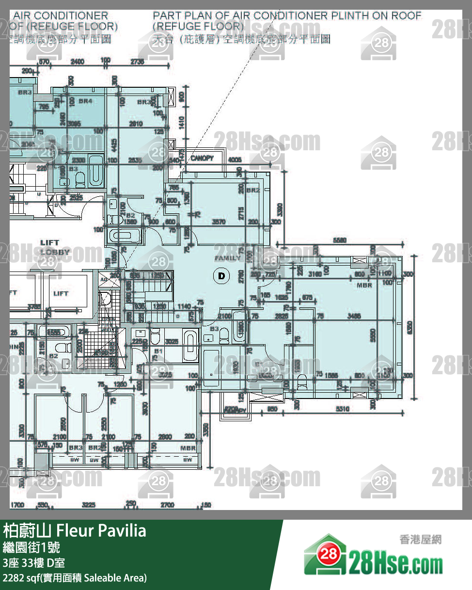 柏蔚山 3座 33楼 D室 平面图