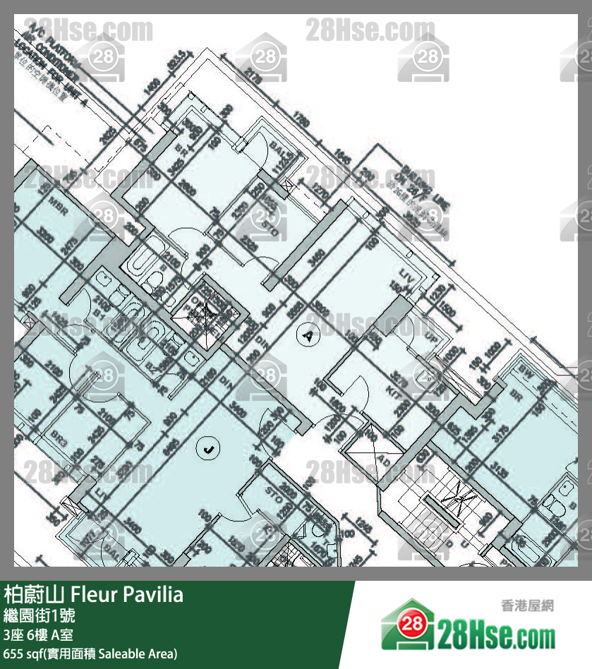 柏蔚山 3座 6楼 A室 平面图