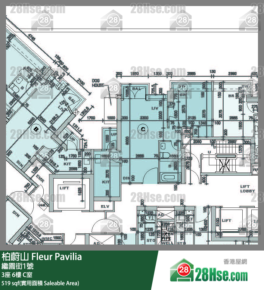 柏蔚山 3座 6樓 C室 平面圖