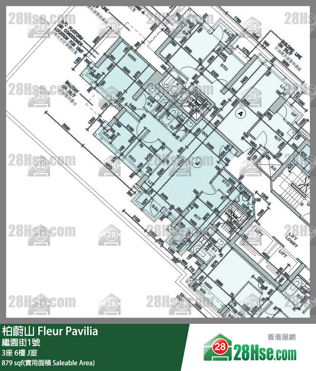 柏蔚山 3座 6樓 J室 平面圖