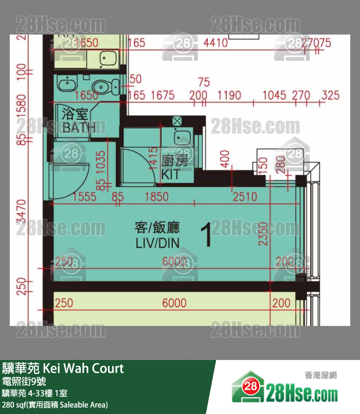驥華苑 驥華苑 10樓 1室 平面圖