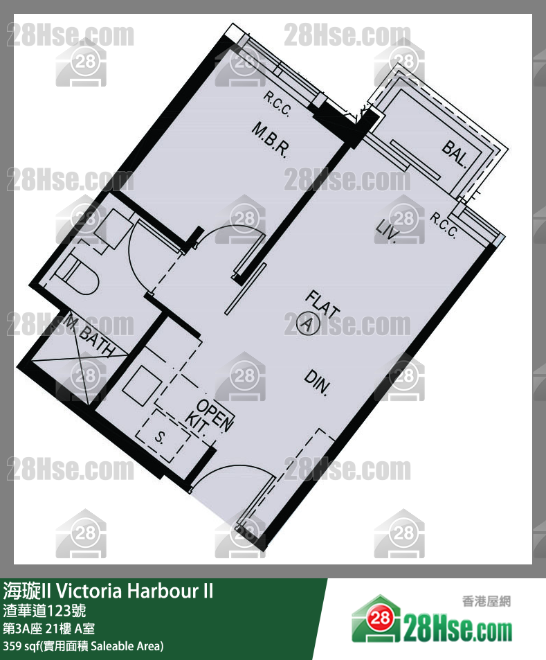 海璇II 第3A座21楼 A室 平面图