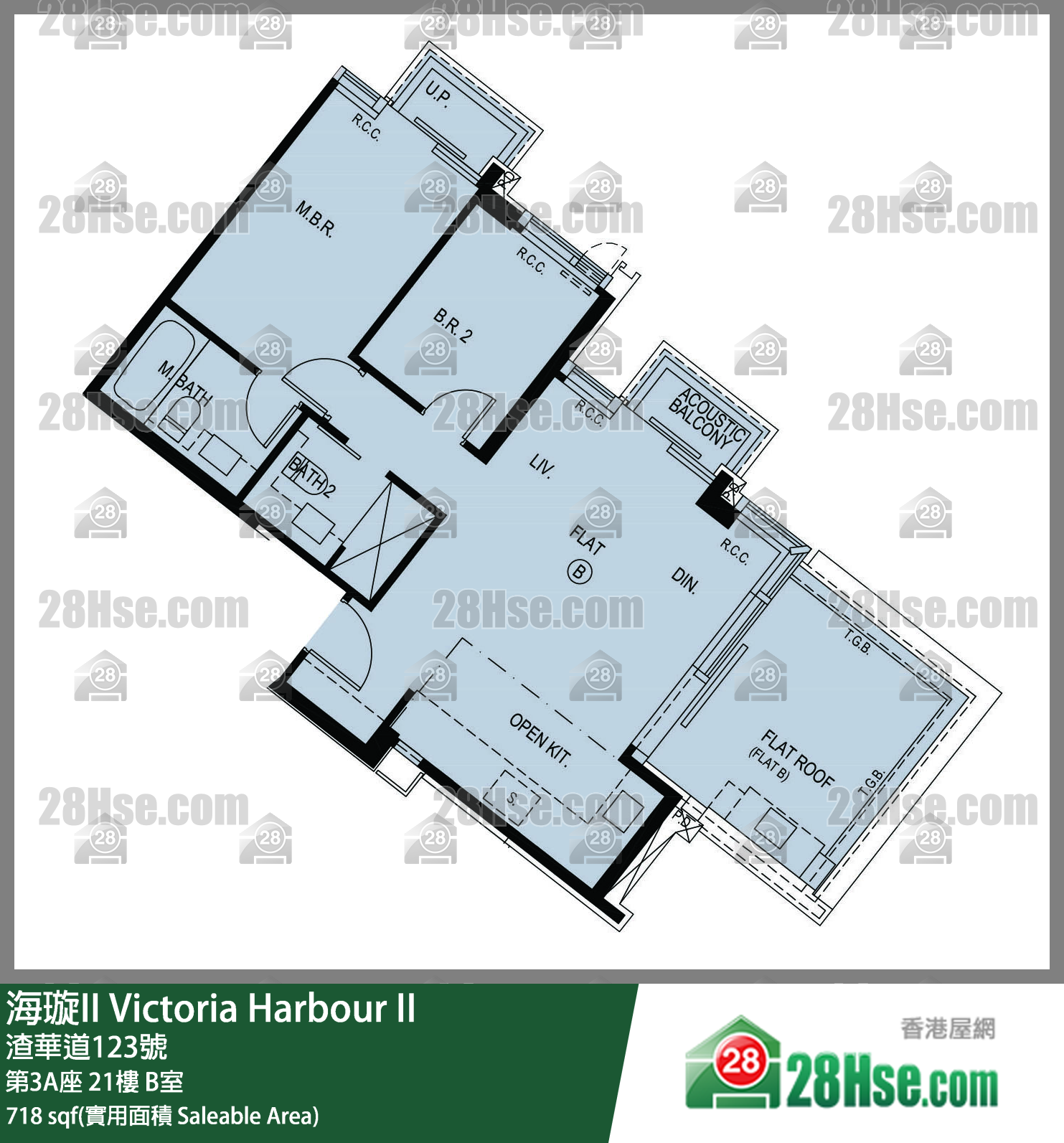 海璇II 第3A座21楼 B室 平面图