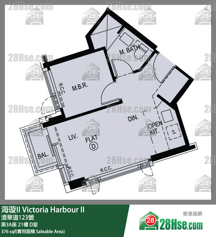 海璇II 第3A座21楼 D室 平面图