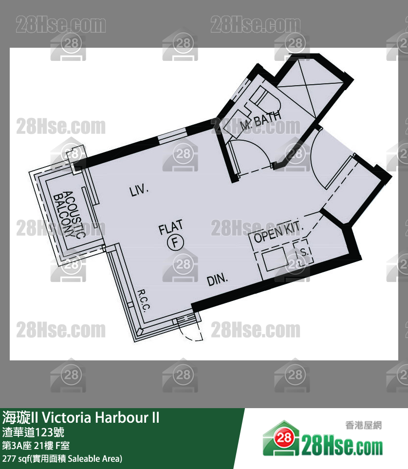 海璇II 第3A座21楼 F室 平面图