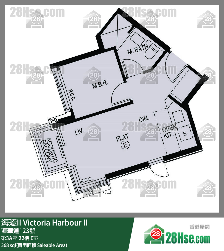 海璇II 第3A座22楼 E室 平面图