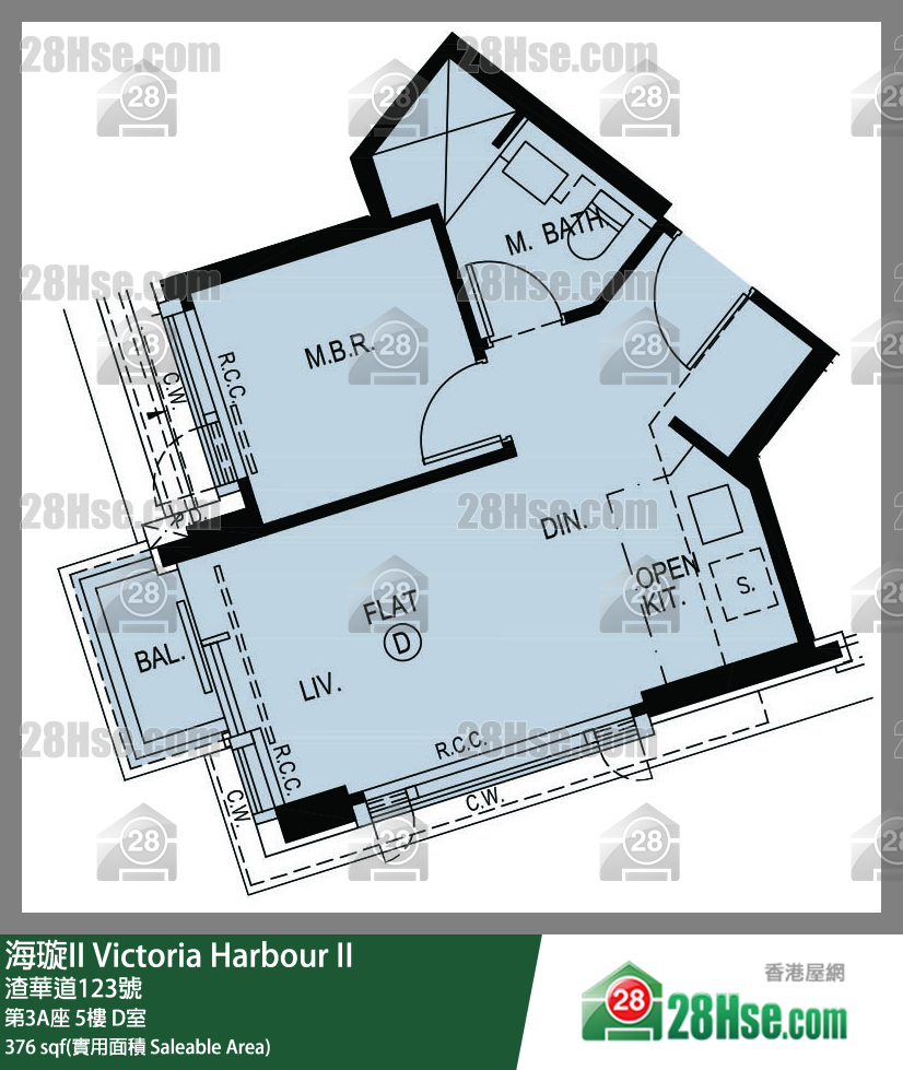 海璇II 第3A座5楼 D室 平面图