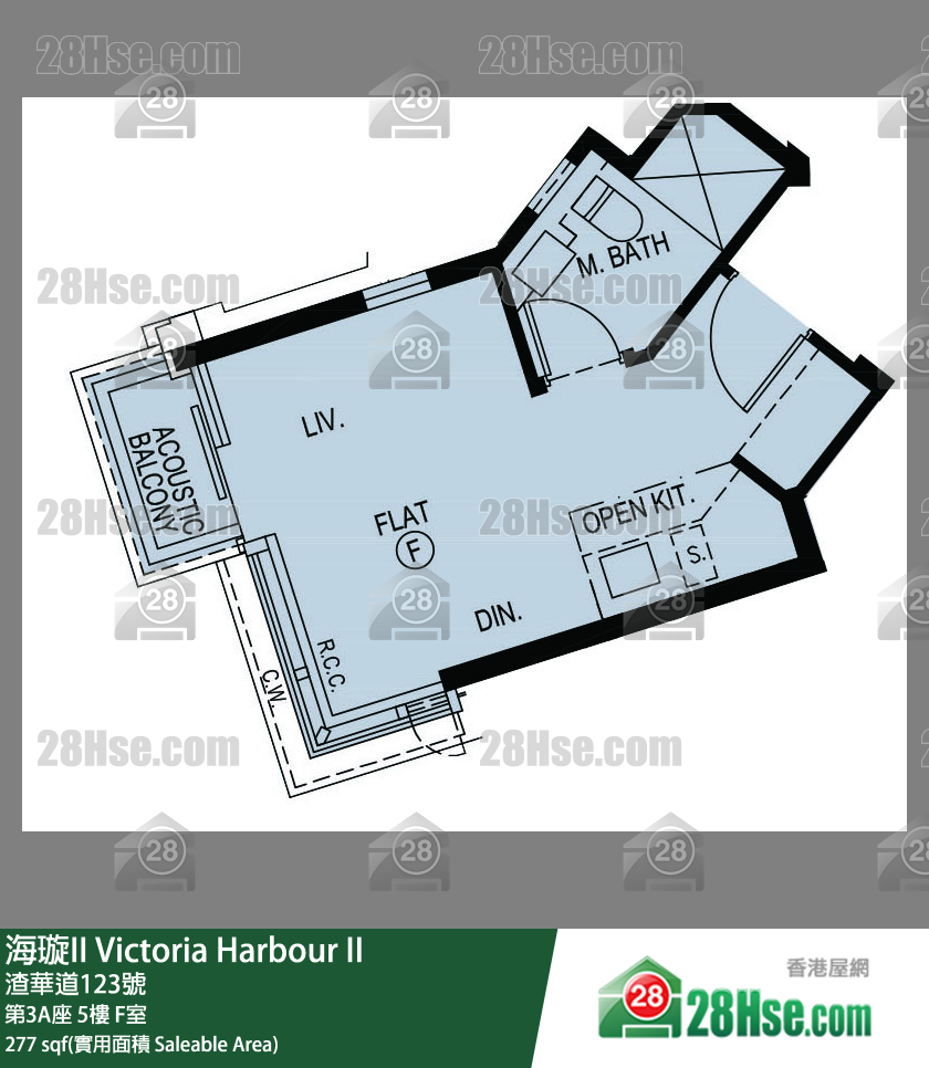 海璇II 第3A座5楼 F室 平面图