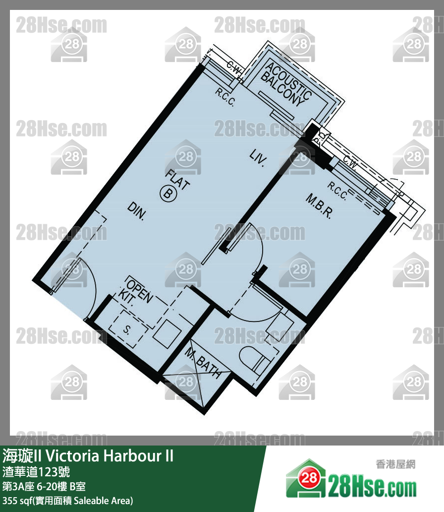 海璇II 第3A座11楼 B室 平面图