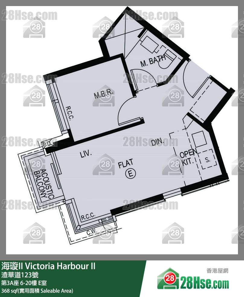 海璇II 第3A座10楼 E室 平面图