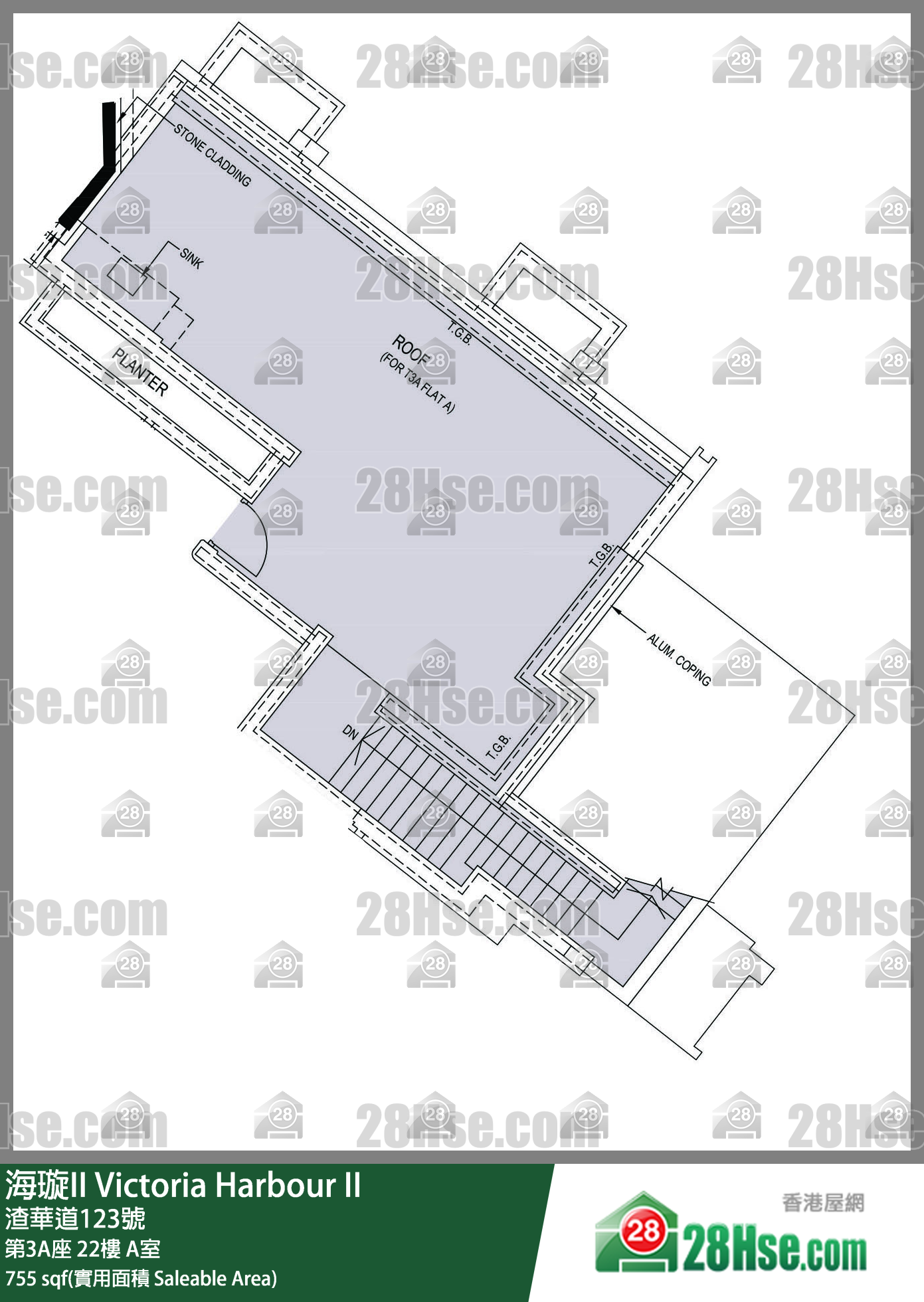海璇II 第3A座22樓 A室 平面圖