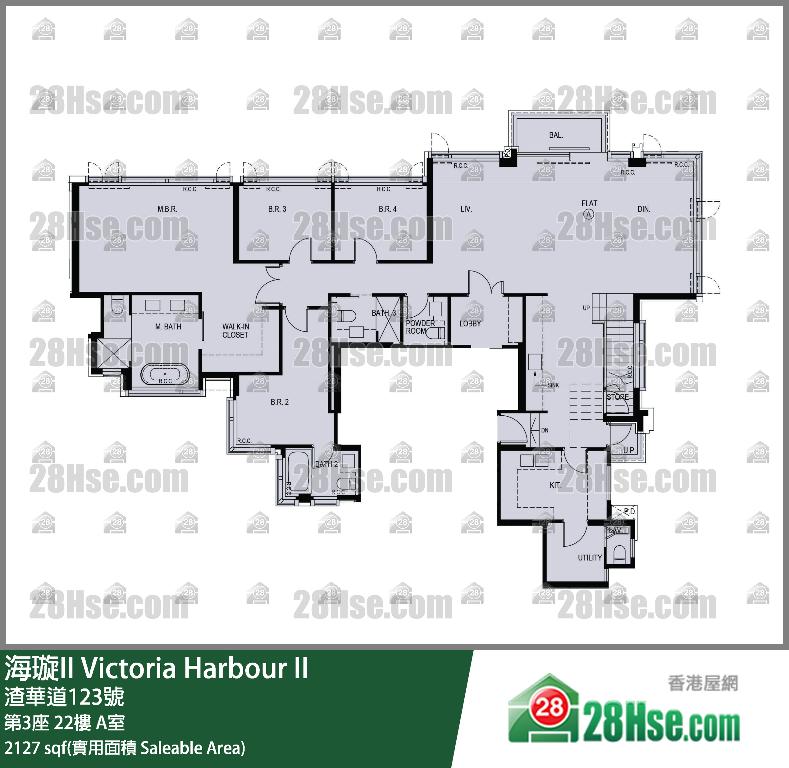 海璇II 第3座22楼 A室 平面图