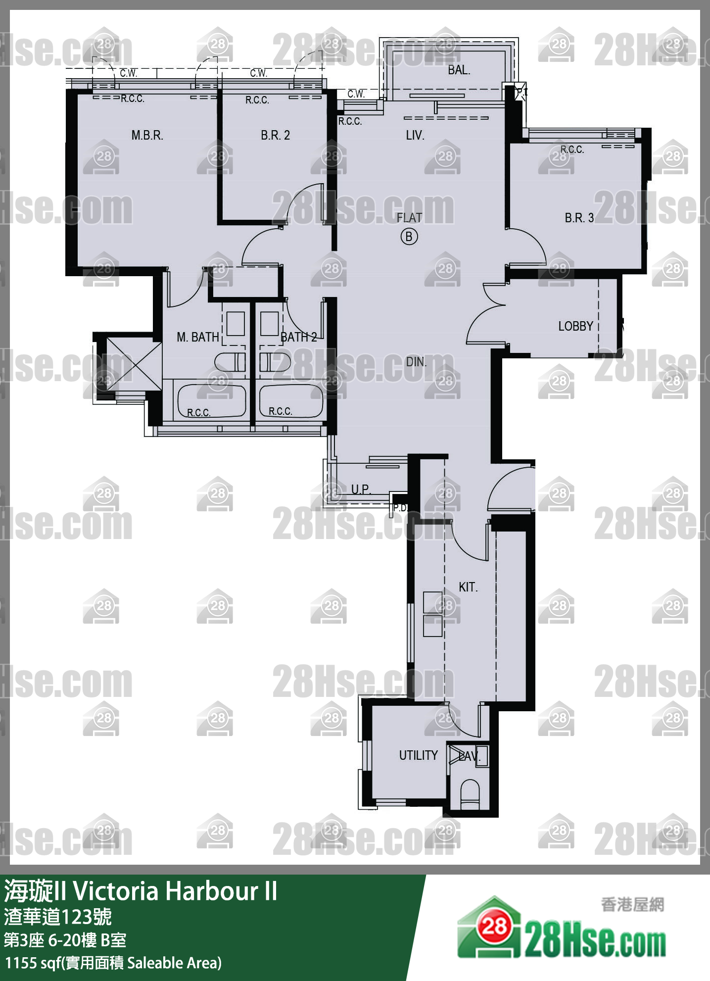 海璇II 第3座10楼 B室 平面图