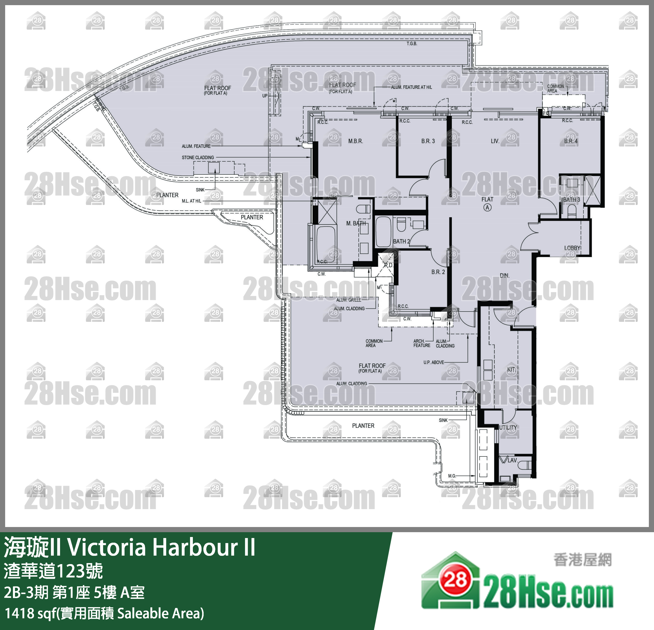 海璇II 2B-3期第1座5楼 A室 平面图