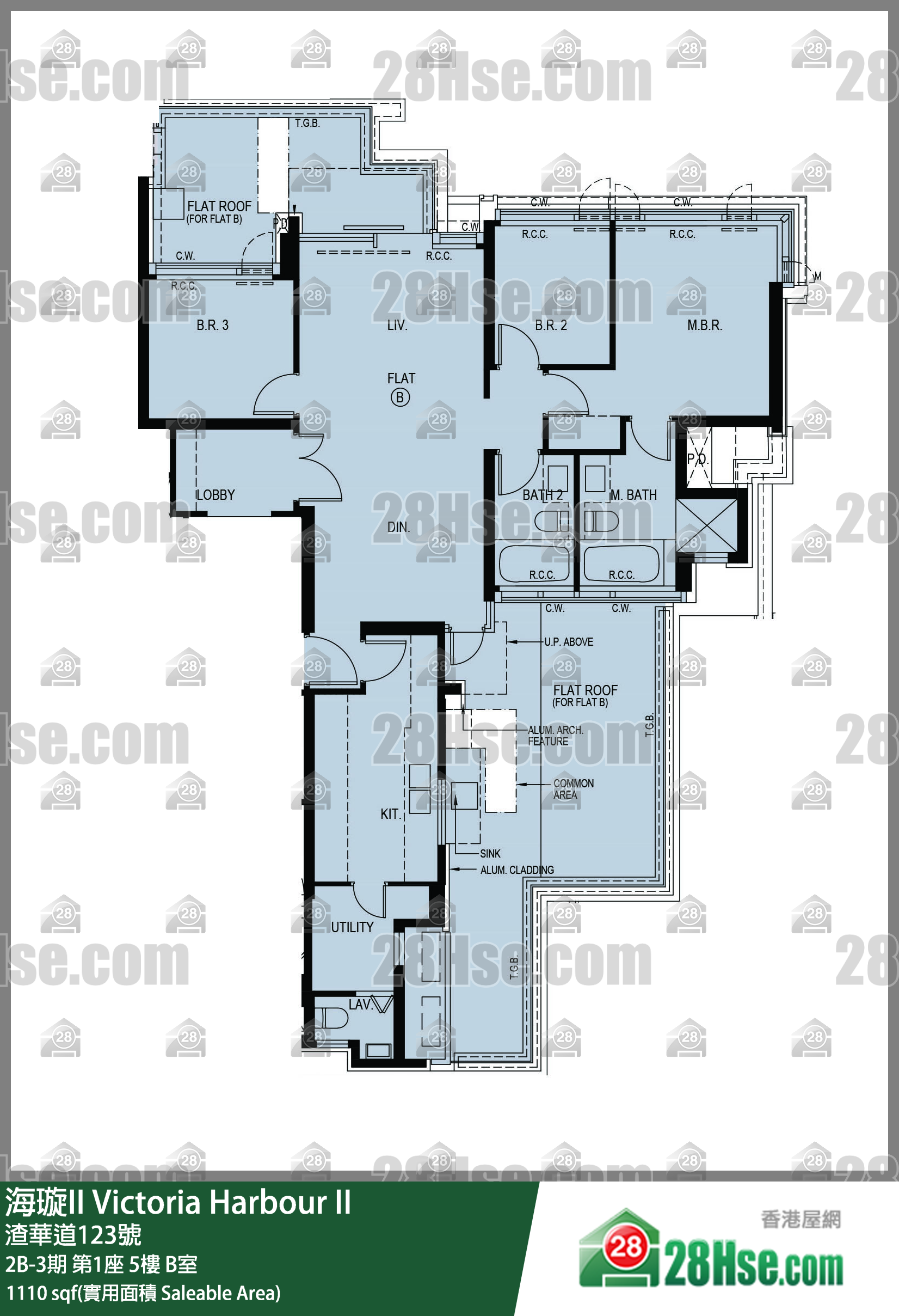 海璇II 2B-3期第1座5楼 B室 平面图