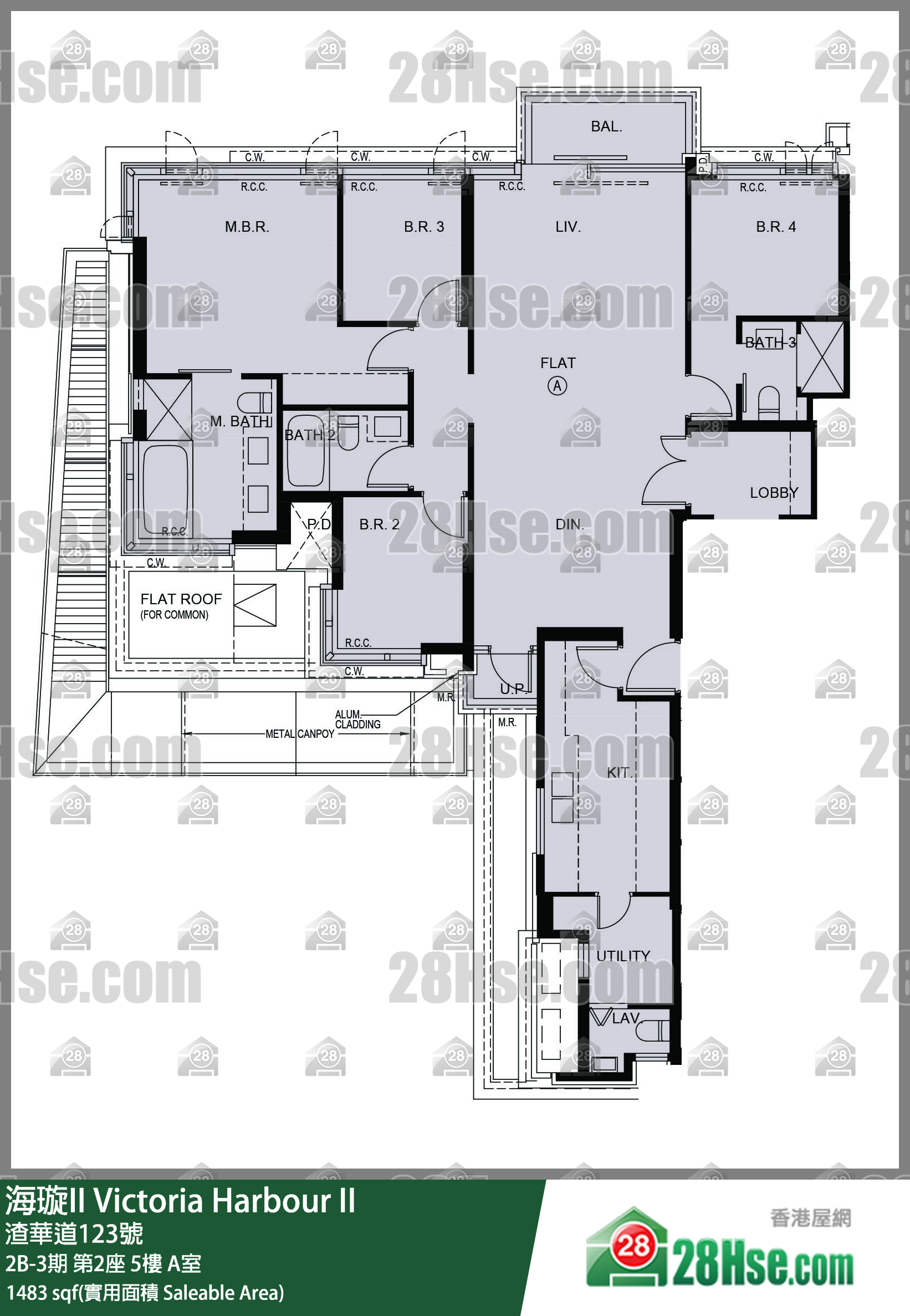 海璇II 2B-3期第2座5樓 A室 平面圖
