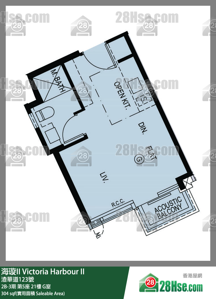 海璇II 2B-3期第5座21楼 G室 平面图