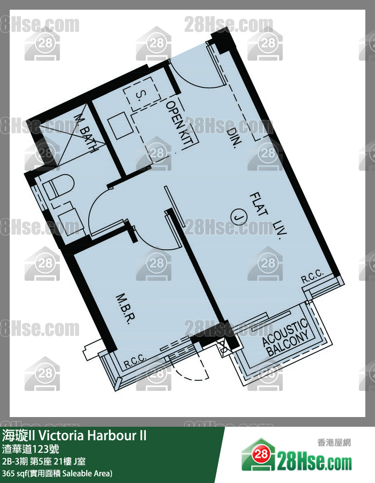 海璇II 2B-3期第5座21楼 J室 平面图