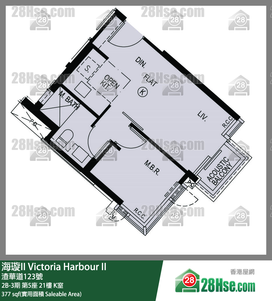 海璇II 2B-3期第5座21樓 K室 平面圖