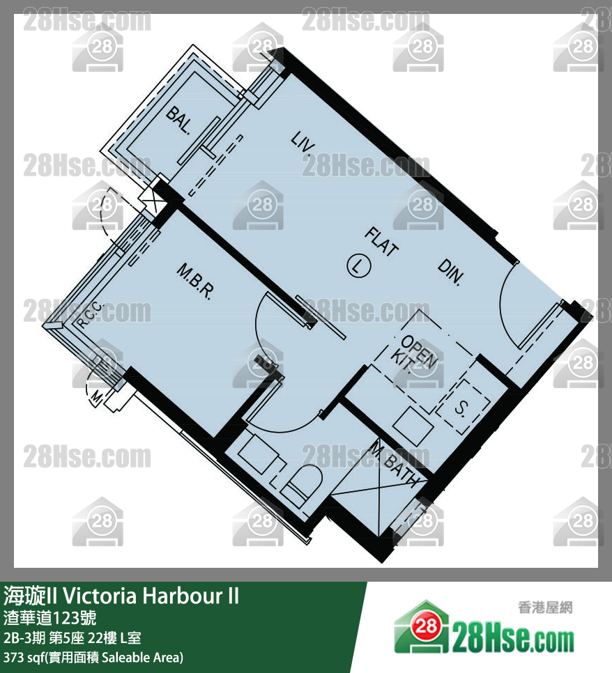 海璇II 2B-3期第5座22楼 L室 平面图