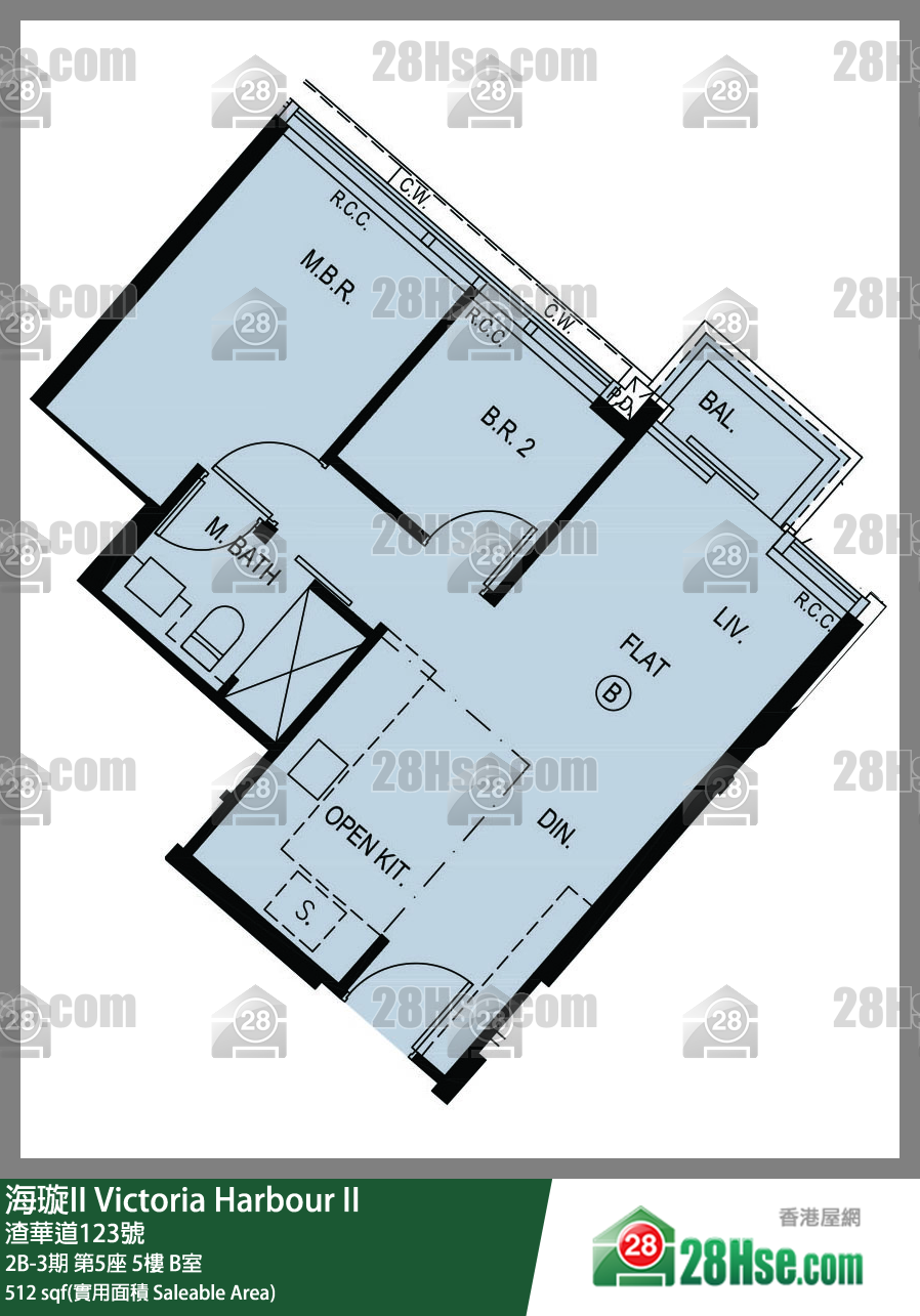 海璇II 2B-3期第5座5樓 B室 平面圖