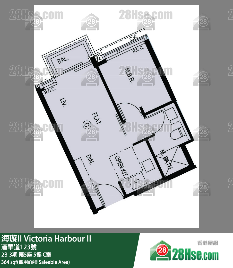 海璇II 2B-3期第5座5樓 C室 平面圖