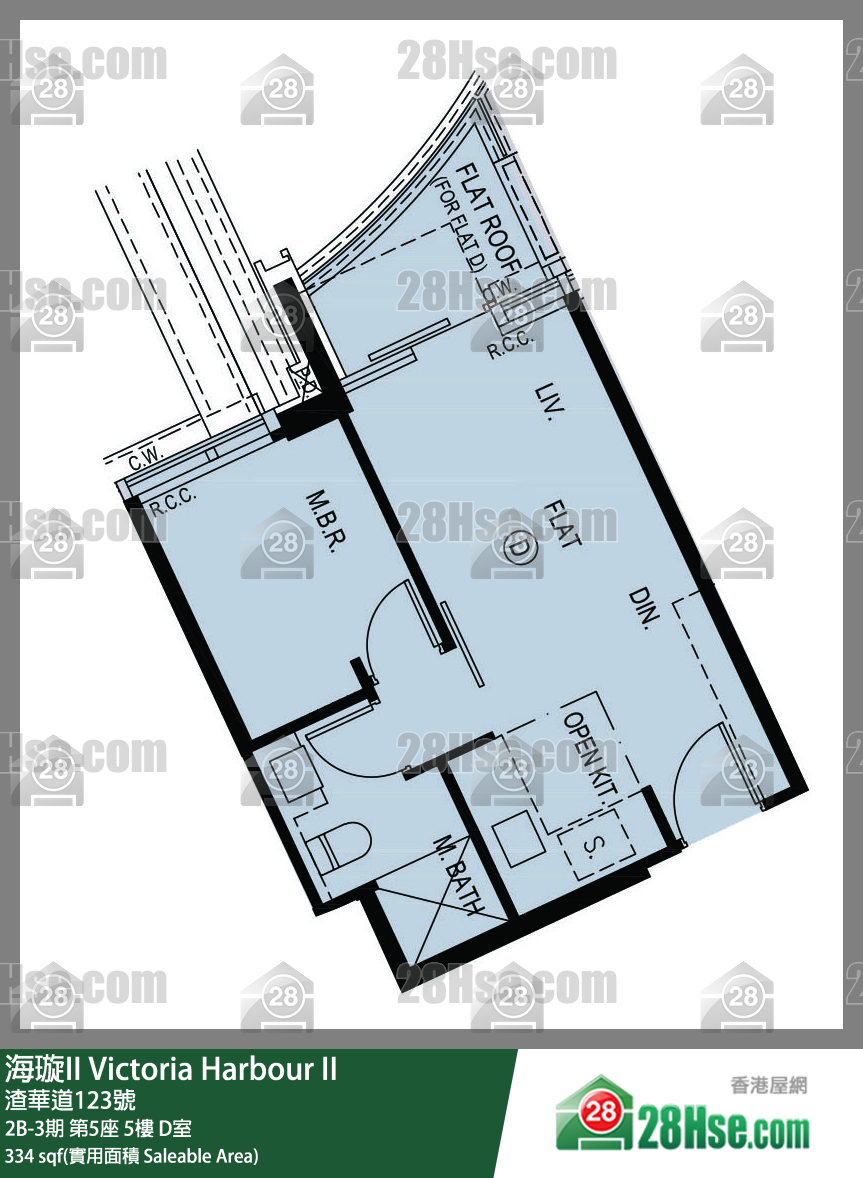 海璇II 2B-3期第5座5楼 D室 平面图