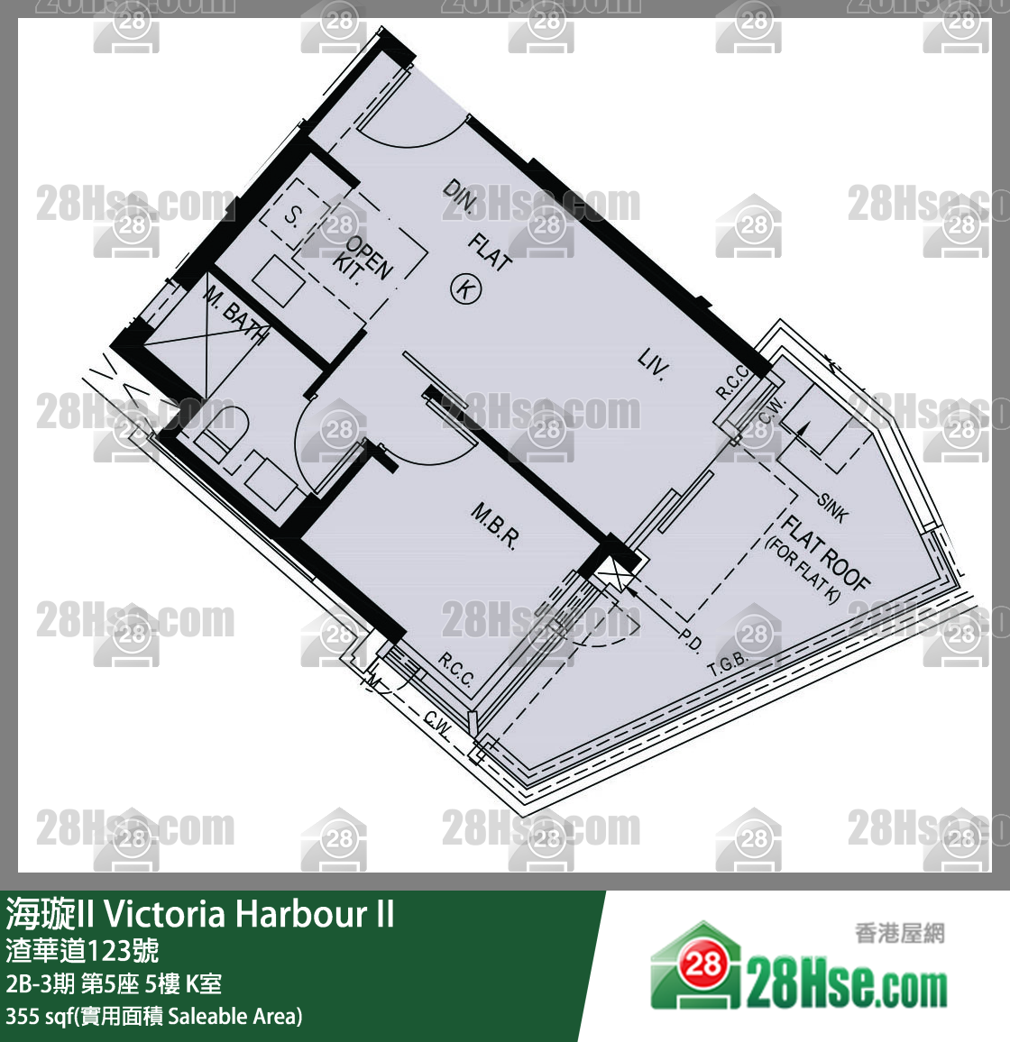 海璇II 2B-3期第5座5樓 K室 平面圖