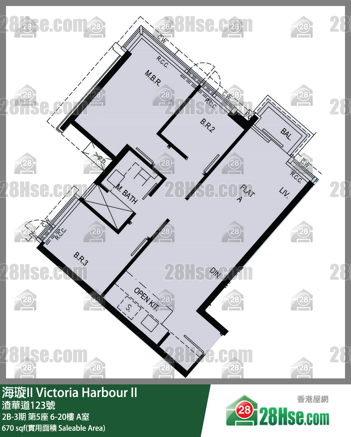 海璇II 2B-3期第5座10楼 A室 平面图
