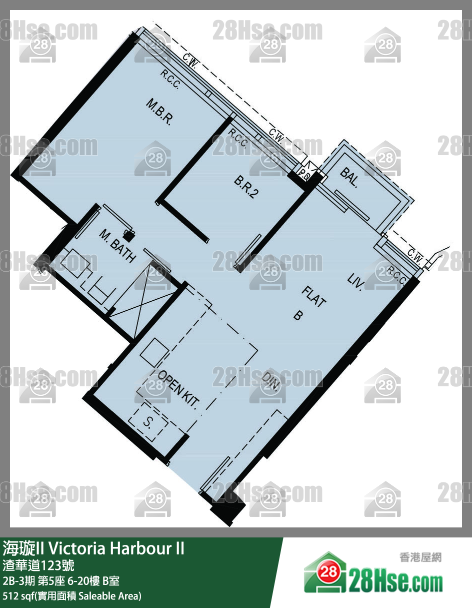 海璇II 2B-3期第5座7楼 B室 平面图