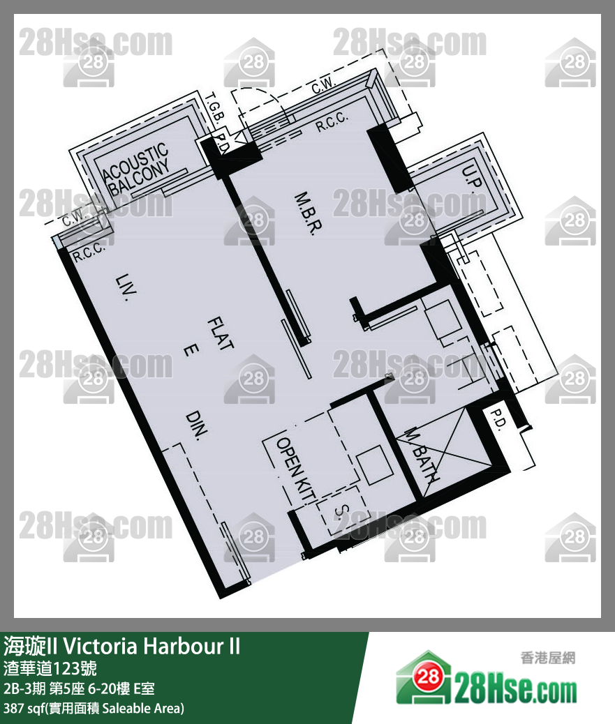 海璇II 2B-3期第5座6楼 E室 平面图