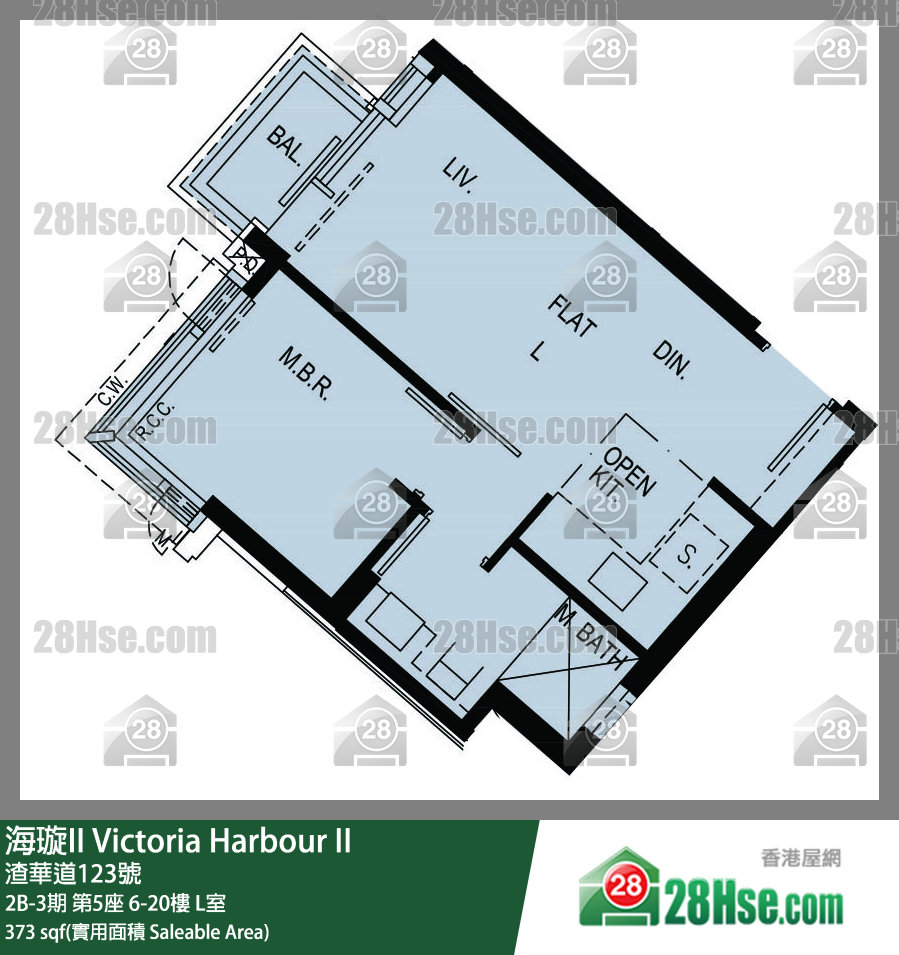 海璇II 2B-3期第5座6楼 L室 平面图