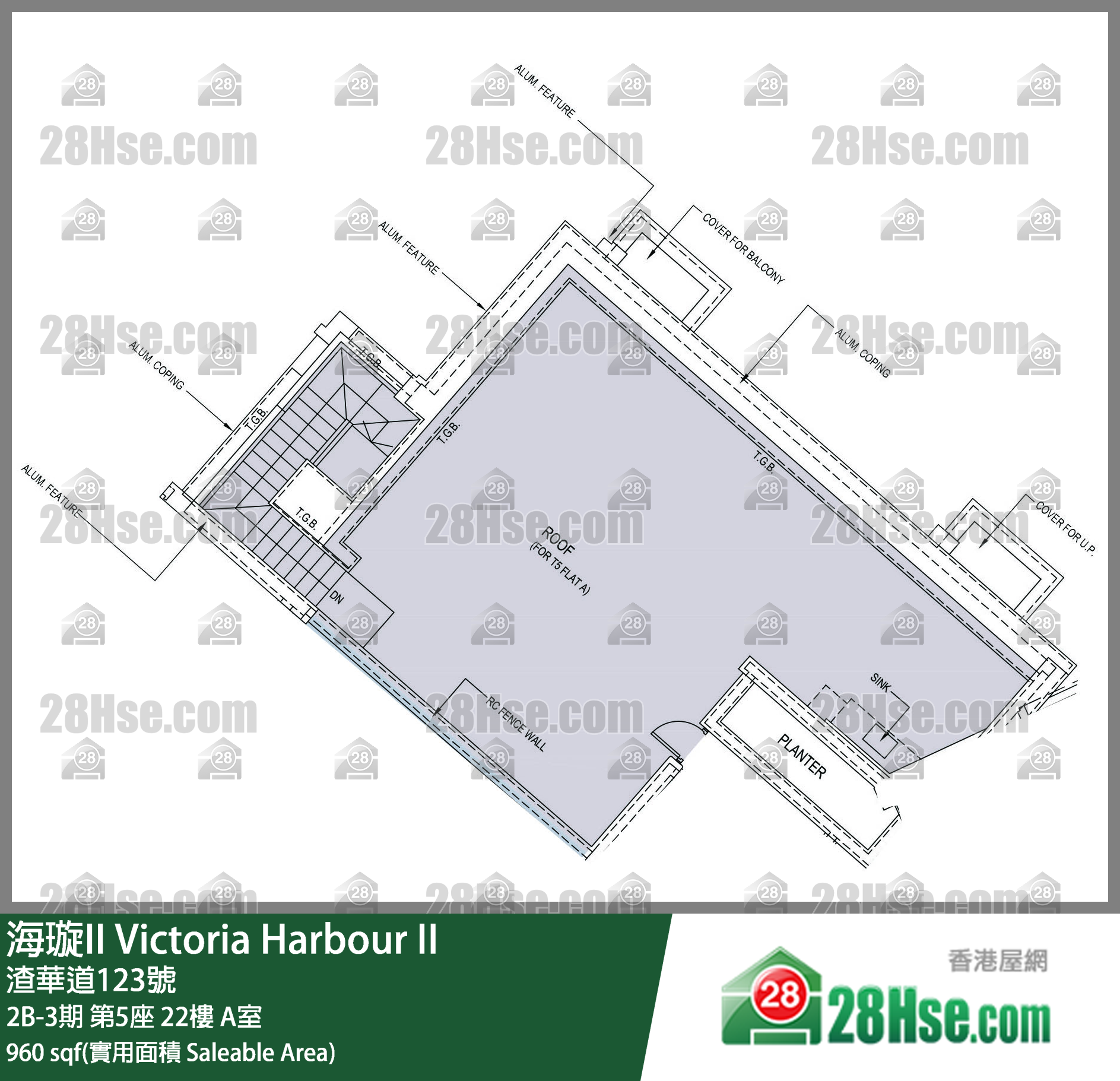 海璇II 2B-3期第5座22楼 A室 平面图