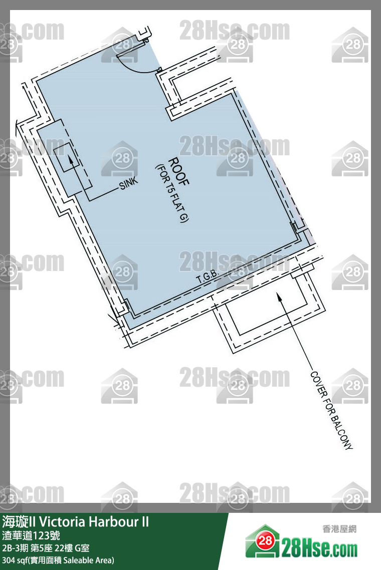 海璇II 2B-3期第5座22樓 G室 平面圖