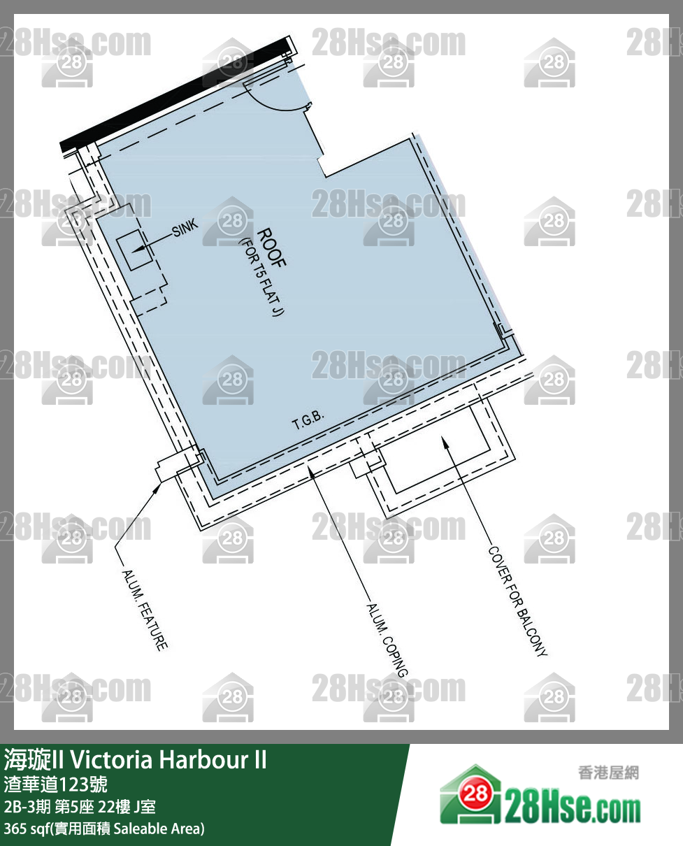 海璇II 2B-3期第5座22樓 J室 平面圖