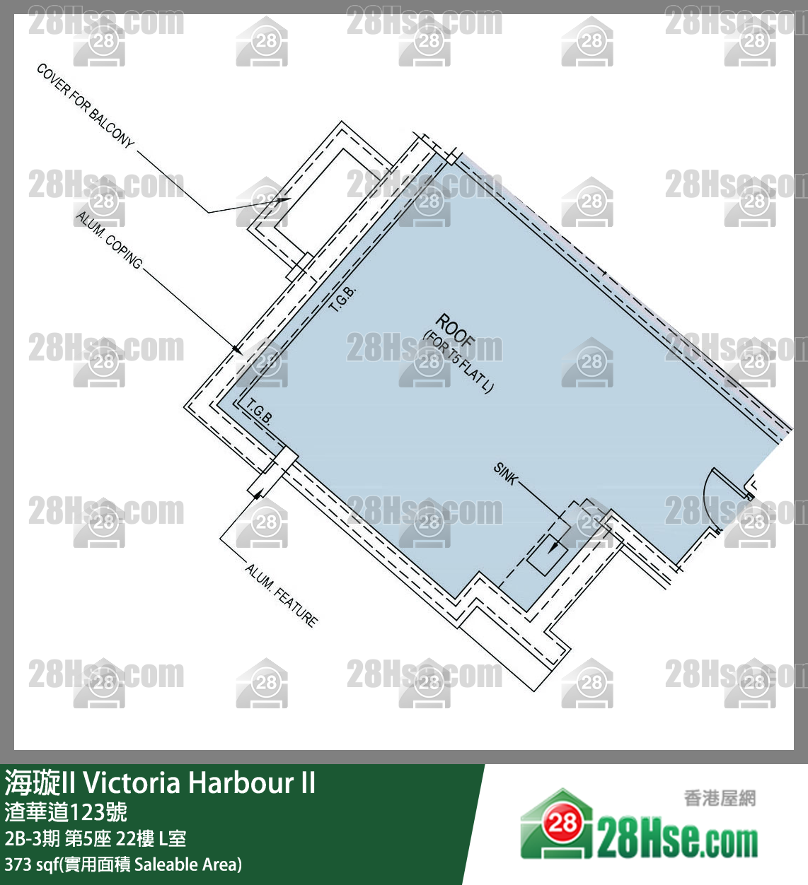 海璇II 2B-3期第5座22楼 L室 平面图