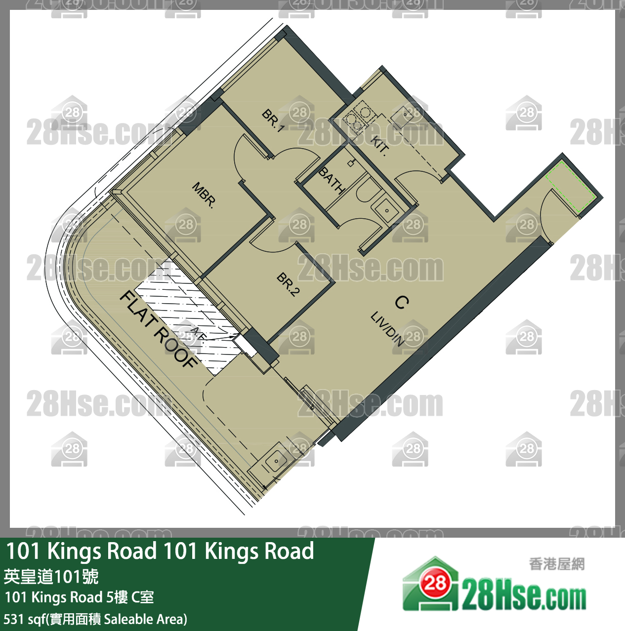 101 Kings Road 101 Kings Road5楼 C室 平面图