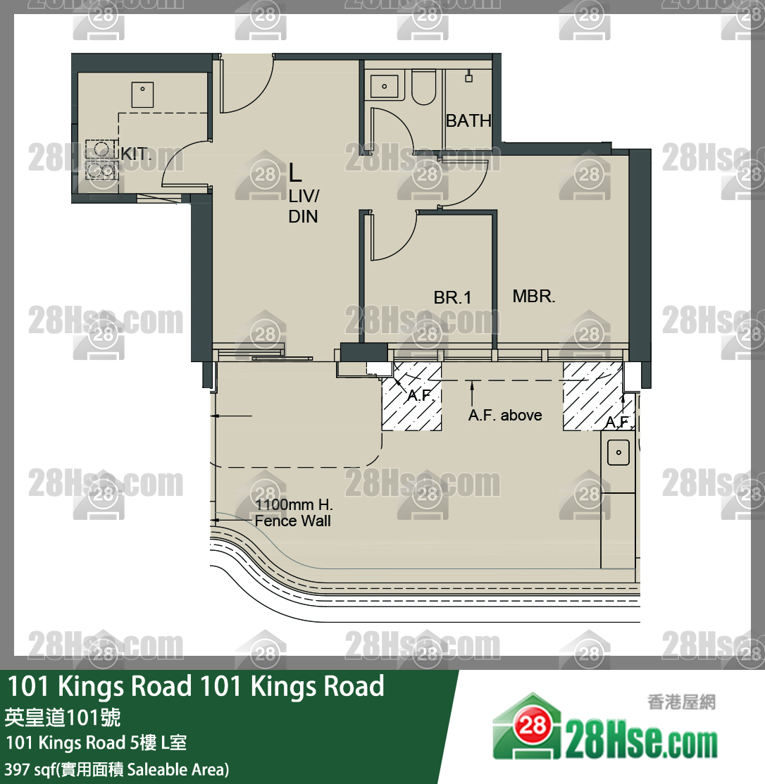 101 Kings Road 101 Kings Road5楼 L室 平面图