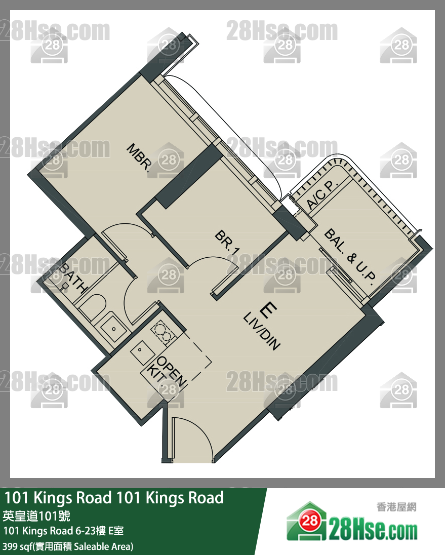 101 Kings Road Unit FloorPlan (Provided by 28Hse)
