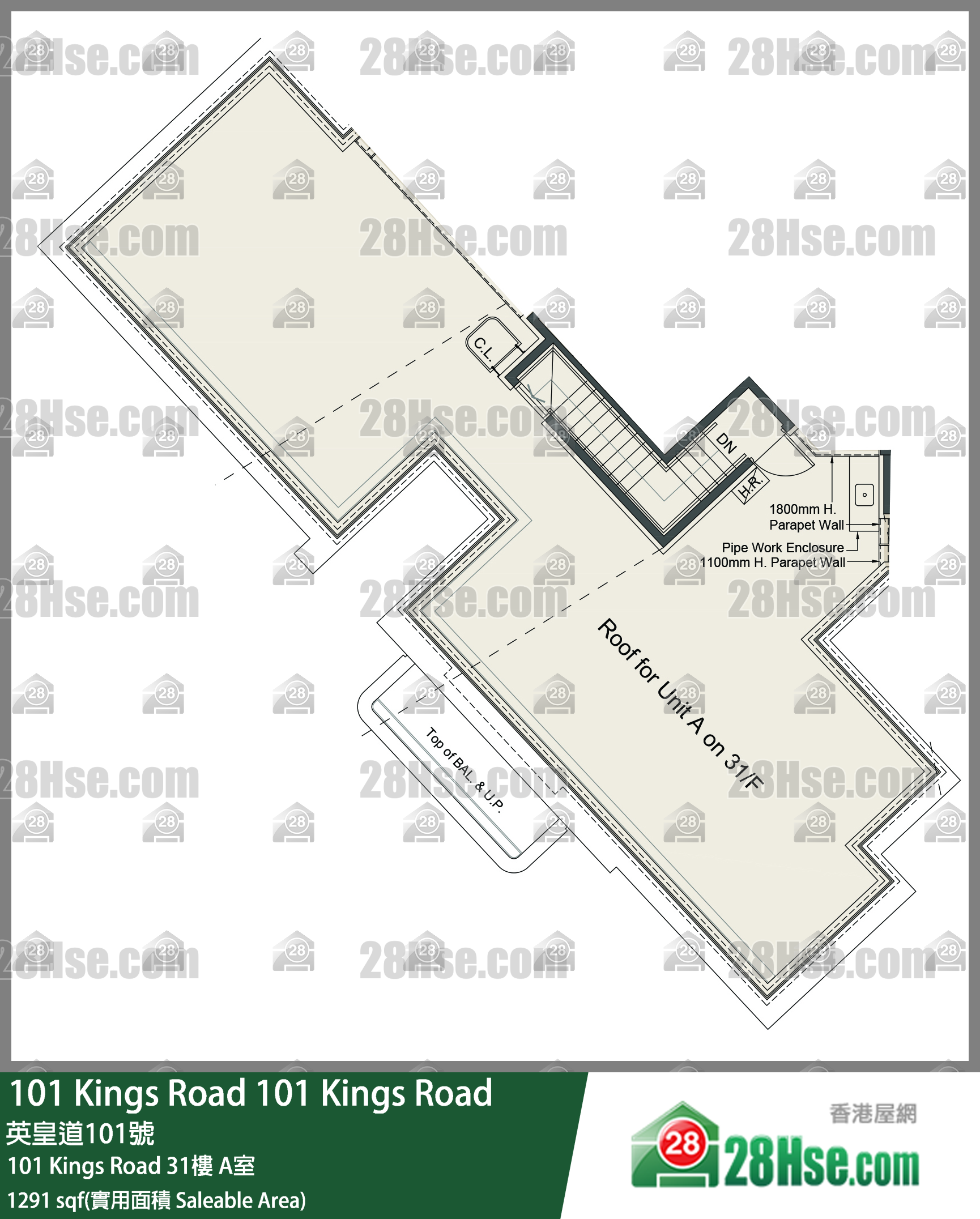 101 Kings Road 101 Kings Road31楼 A室 平面图