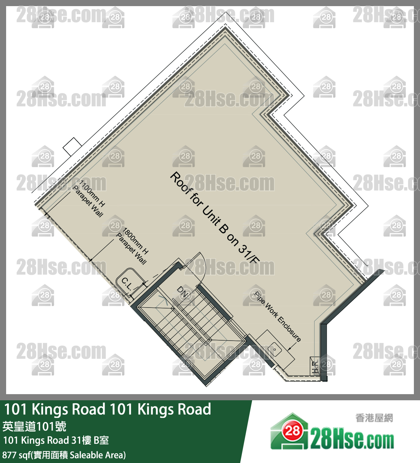 101 Kings Road 101 Kings Road31楼 B室 平面图