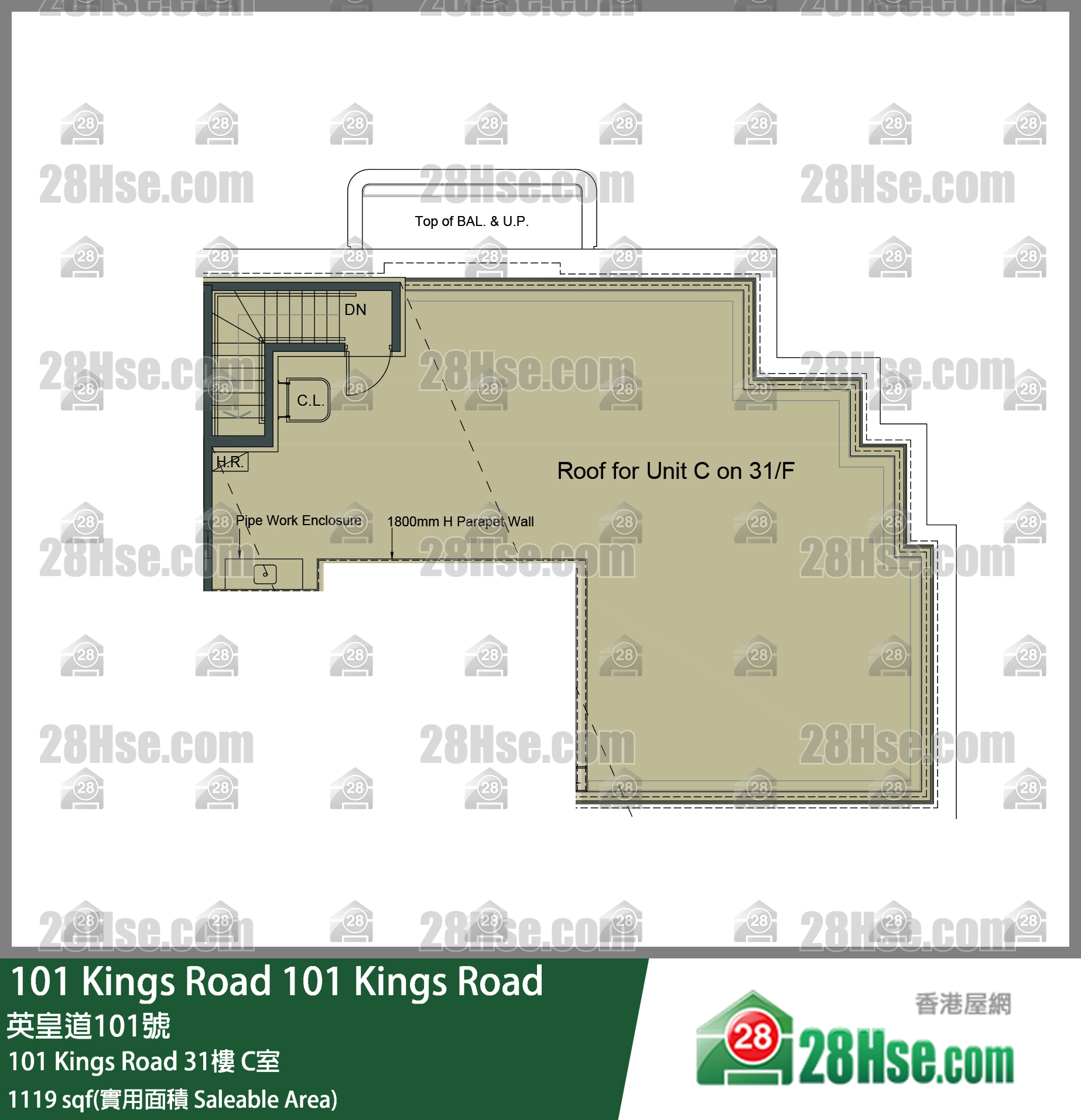 101 Kings Road 101 Kings Road31楼 C室 平面图